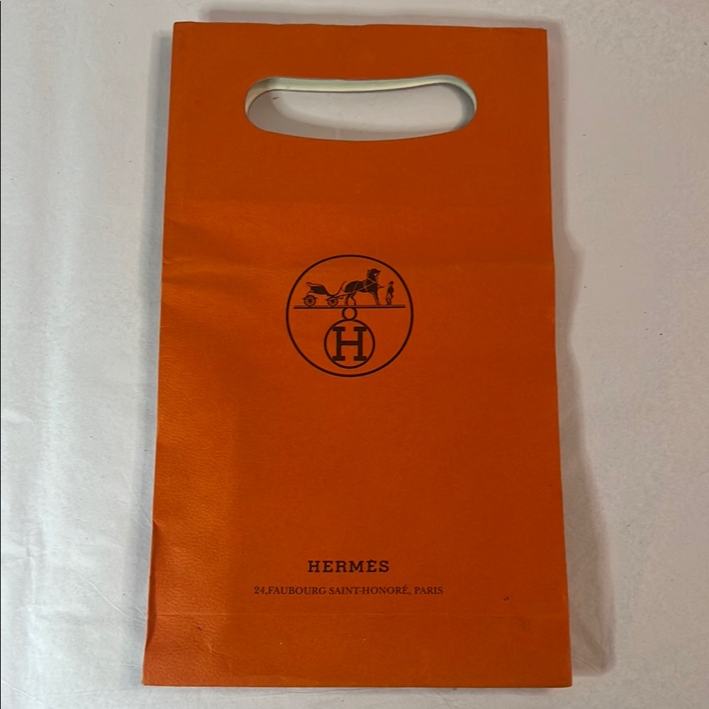 Hermes Orange Shopping Bag
